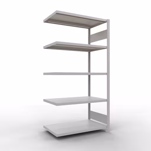 Figure n° 12 de l'article, système d'étagères enfichables MULTIplus330, 2000 x 1000 x 600 mm, 5 étagères, RAL 7035 gris clair du groupe de produits système enfichable de Schulte Lagertechnik