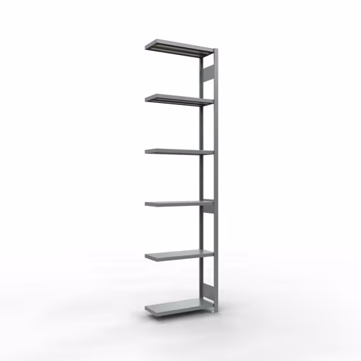 Rayonnage supplémentaire, rayonnage à étagères, système enfichable MULTIplus250, 3000 x 750 x 300 mm (HxLxP), 7 étagères, barres de longueur, galvanisé, étagère supplémentaire, réf. 12937-75-LR
