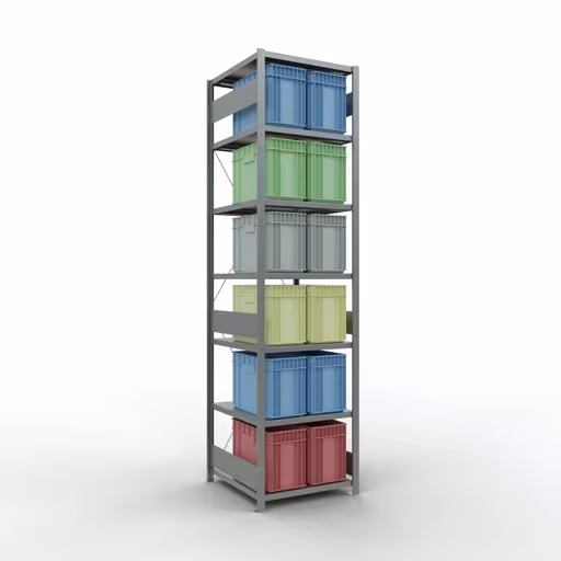 Image du produit n° 14 de l'article étagère de base, étagère, système enfichable MULTIplus250, 3000 x 750 x 800 mm, 7 étagères, traverse, galvanisé Figure n° 14 de l'article étagère de base, système d'étagères enfichables MULTIplus250, 3000 x 750 x 800 mm, 7 étagères, galvanisées du groupe de produits système enfichable de Schulte Lagertechnik