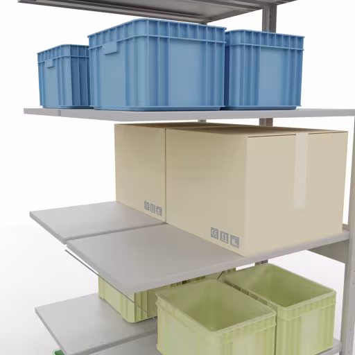 Image du produit n° 15 de l'article étagère complémentaire, étagère double, système d'étagères enfichables MULTIplus150, 2500 x 1000 x (2x500) mm, 2x6 étagères, RAL 7035 gris clair de la gamme d'étagères de Schulte Lagertechnik