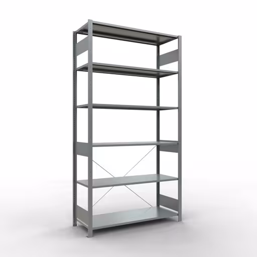 Scaffale base con sistema a innesto 2500x1300x500 mm, tipo 150 kg, zincato di Schulte Lagertechnik della categoria Sistema a innesto