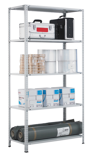 Scaffali aggiuntivi, ripiano per scaffali, sistema a vite MULTIplus150, 2000 x 1000 x 600 mm (AxLxP), RAL 7035 grigio chiaro, 5 ripiani con l'articolo n. 30665 Scaffali aggiuntivi, scaffali, sistema a vite MULTIplus150, 2000 x 1000 x 600 mm (AxLxP), RAL 7035 grigio chiaro, 5 ripiani di Schulte Lagertechnik della categoria Sistemi a vite