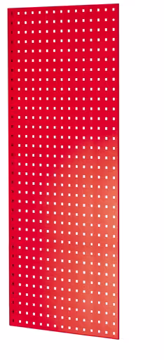 Panneau latéral perforé, 90 x 1300 x 600 mm (H x P), rouge feu RAL 3000 de Schulte Lagertechnik Panneau latéral perforé, 90 x 1300 x 600 mm (H x P), rouge feu RAL 3000, accessoires, réf. 35675-R