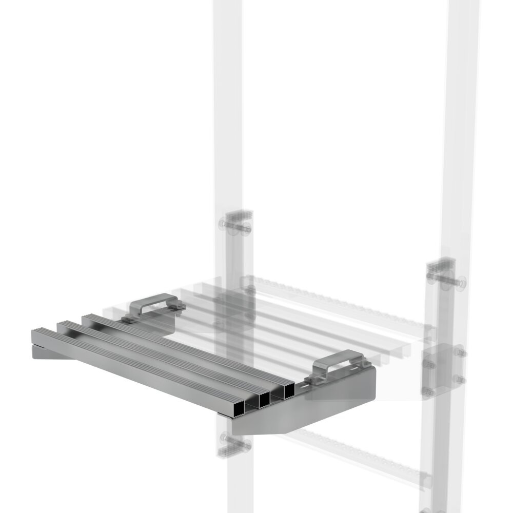 Rallonge de marche de sortie Munk, acier galvanisé, largeur 500 mm, de Günzburger Steigtechnik Rallonge de marche d'accès Munk, en acier galvanisé, de la catégorie accessoires et pièces détachées pour équipements d'accès, référence 063965