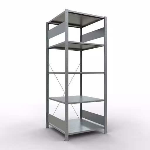 Étagère de base, étagère à étagères, système enfichable MULTIplus150, 2000 x 750 x 800 mm, 5 étagères, galvanisées de Schulte Lagertechnik avec le numéro d'article. 12780-75