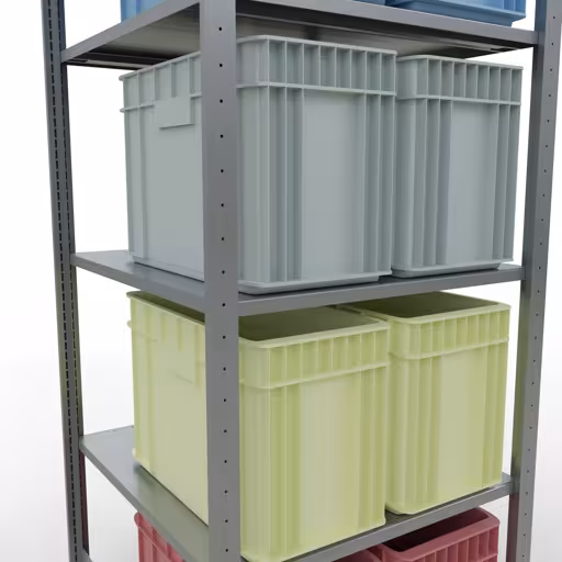 Étagère de base, étagère, système enfichable MULTIplus150, 2000 x 750 x 800 mm, 5 étagères, galvanisée de Schulte Lagertechnik de la catégorie des systèmes enfichables