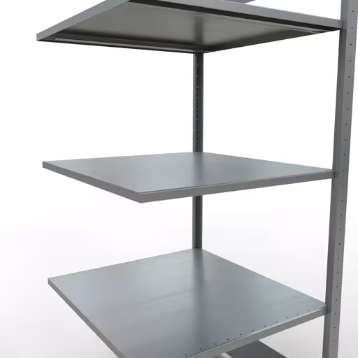 Scaffali aggiuntivi, scaffali, sistema a innesto MULTIplus150, 2000 x 750 x 800 mm (AxLxP), 5 ripiani, barre longitudinali, zincato di Schulte Lagertechnik della categoria Sistemi a innesto