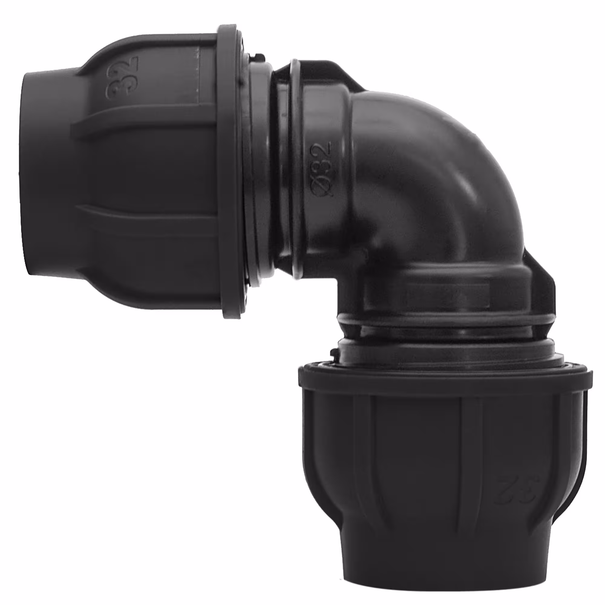 Angolo di collegamento a vite PE Ø 20 x 20 mm della Gebo Raccordi angolari in plastica per tubi in PE, articolo n. 130820