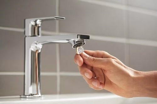 Detailbild 4051375 Hansgrohe Einhebel-Waschtischmischer REBRIS E 110 CoolStart ohne Ablaufgarnitur chrom