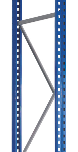 Cadre de support pour rayonnages à palettes S625-A18, non monté, 7500x800 mm, bleu/galvanisé de Schulte Lagertechnik de la catégorie rayonnages à palettes