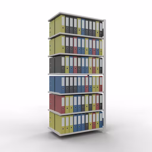 Figura n. 13 dell'articolo scaffali componibili, scaffali per ufficio, sistema a innesto MULTIplus150, 2300 x 1000 x 600 mm, 7 ripiani, grigio chiaro del gruppo di prodotti scaffali per ufficio della marca Schulte Lagertechnik