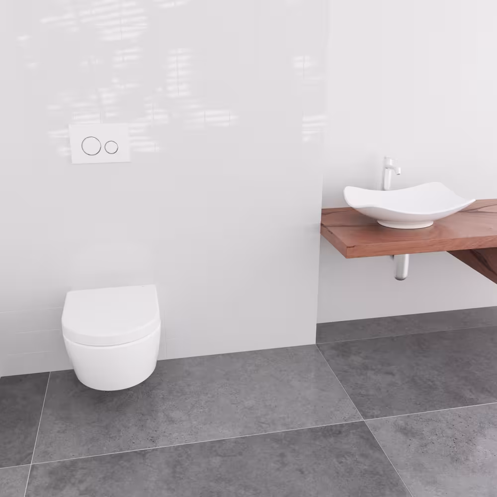 Figure n° 10 de l'article abattant de WC D650 en forme de D blanc avec mécanisme soft-close, y compris pour ME de Starck du groupe de produits céramiques de salle de bain de la marque LUVETT