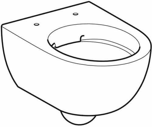 Geberit Renova Compact, WC suspendu, chasse d'eau basse saillie 49cm, Rimfree, blanc
