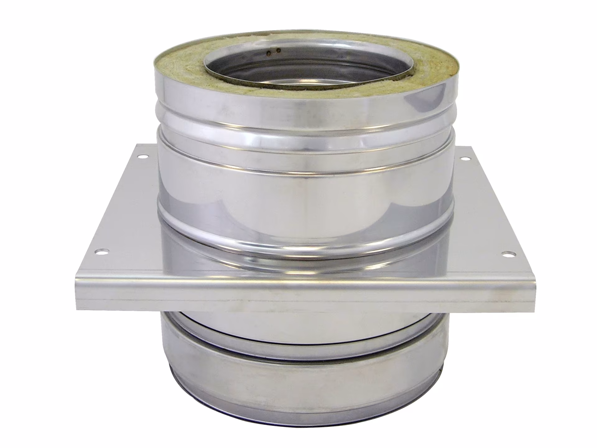 Piastra console DW a doppia parete aperta D550 con fascetta di serraggio della categoria impianto di scarico in acciaio inox a doppia parete con l'articolo n. 671329