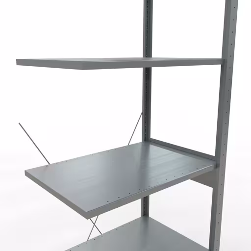 Scaffali aggiuntivi, scaffali, sistema a innesto MULTIplus150, 2500 x 750 x 500 mm (AxLxP), 6 ripiani, traversa, zincato della marca Schulte Lagertechnik della gamma dei sistemi a innesto