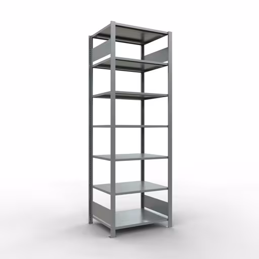 Figure n° 13 de l'article, étagère de bureau, système enfichable MULTIplus150, 2300 x 750 x 600 mm, 7 étagères, galvanisées, sans butée centrale du groupe de produits étagères de bureau de Schulte Lagertechnik
