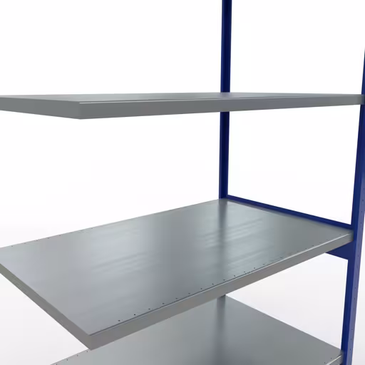 Figure n° 13 de l'article étagère complémentaire, étagère à étagères, système enfichable MULTIplus250, 3000 x 1300 x 800 mm, 7 étagères, RAL 5010 bleu gentiane/galvanisé du groupe de produits système enfichable de Schulte Lagertechnik