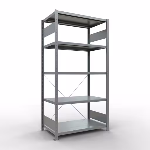 Figura n. 14 dell'articolo scaffale base, scaffale, sistema a innesto MULTIplus330, 2000 x 1000 x 600 mm (AxLxP), 5 ripiani, traversa, zincato del gruppo di prodotti sistema a innesto della marca Schulte Lagertechnik