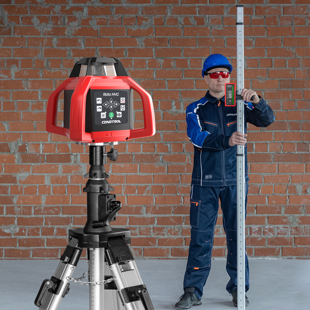 Horizontaler & vertikaler Rotationslaser mit GRÜNEM Laserstrahl Roto HVG