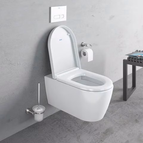 Detailbild 4043003 Set per WC sospeso Duravit ME by Starck, senza bordo, scarico Durafix, bianco, incluso sedile del WC con chiusura ammortizzata