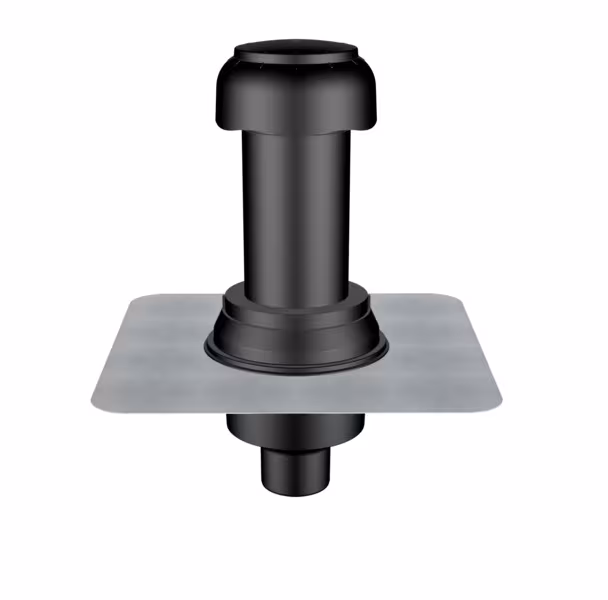 Aérateur de pièce Flavent Pro, monobloc DN 110 avec manchon en plastique pour Sika Sikaplan S 15 gris clair de Klöber Aérateur de salon Flavent Pro, monobloc, passages de toit isolés, réf. KF7002-100-51