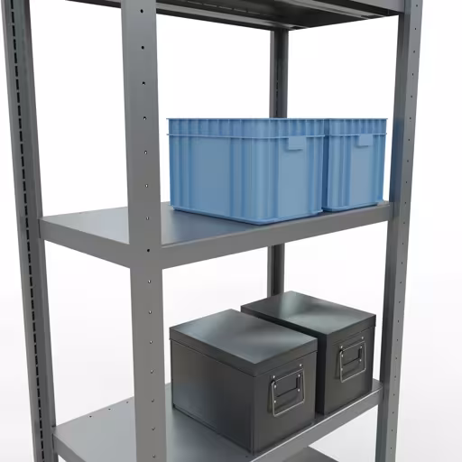 Immagine del prodotto n. 13 dell'articolo scaffale base, scaffale, sistema a innesto MULTIplus250, 2000 x 750 x 400 mm (AxLxP), 5 ripiani, barre longitudinali, zincato Figura n. 13 dell'articolo scaffale base, scaffale, sistema a innesto MULTIplus250, 2000 x 750 x 400 mm (AxLxP), 5 ripiani, barre longitudinali, zincato del gruppo di prodotti sistema a innesto della marca Schulte Lagertechnik