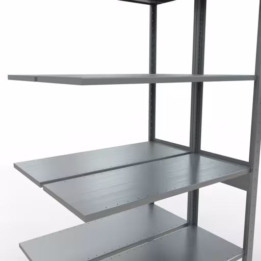 Image du produit n° 15 de l'article Étagère supplémentaire, étagère double, système d'étagères MULTIplus150, 2500 x 1000 x (2x400) mm (HxLxP), 2x6 étagères, barres de longueur, galvanisé Figure n° 15 de l'article étagère complémentaire, étagère double, système d'étagères enfichables MULTIplus150, 2500 x 1000 x (2x400) mm, 2x6 étagères, galvanisées du groupe de produits étagères de la marque Schulte Lagertechnik