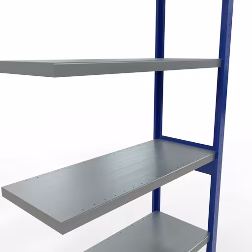 Figure n° 13 de l'article, système d'étagères MULTIplus250, système enfichable, 2500 x 1000 x 400 mm, 6 étagères, RAL 5010 bleu gentiane/galvanisé du groupe de produits système enfichable de Schulte Lagertechnik