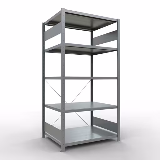 Étagère de base, étagère, système enfichable MULTIplus250, 2000 x 1000 x 800 mm, 5 étagères, galvanisées de Schulte Lagertechnik avec le réf. 12980