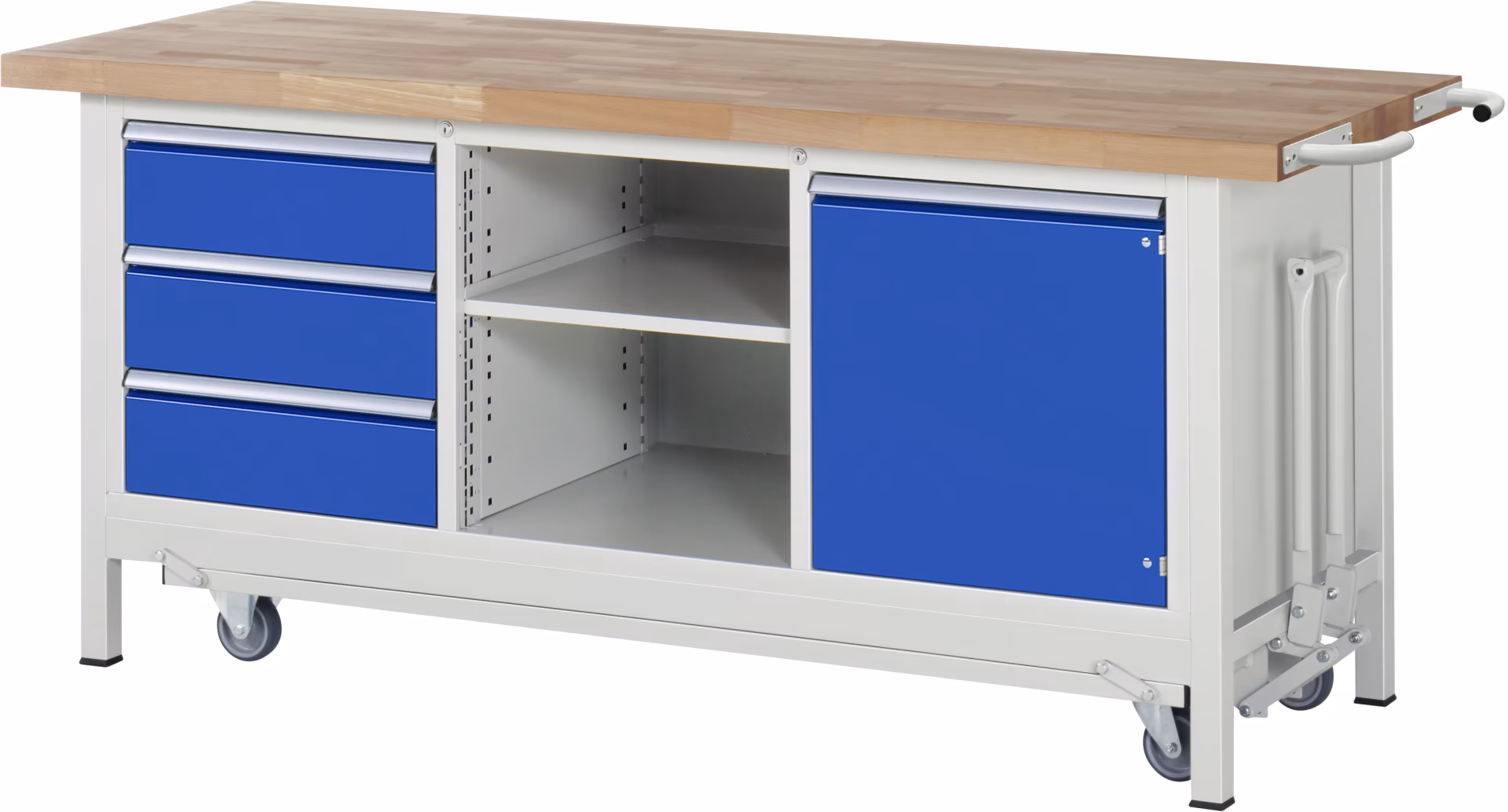 Établi avec châssis 8563, L2000xP700xH880mm, 3x tiroirs (extension partielle), 1x porte de Rau Établi avec châssis 8563, L2000xP700xH880mm, 3x tiroirs (extension partielle), 1x porte de la catégorie Établis avec le numéro d'article 05-8563A2-207B4F,11