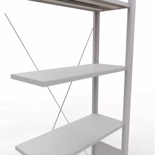 Figure n° 7 de l'article étagère complémentaire, étagère de bureau, système enfichable MULTIplus85, 1800 x 750 x 300 mm, 5 étagères, gris clair de la gamme d'étagères de bureau de Schulte Lagertechnik