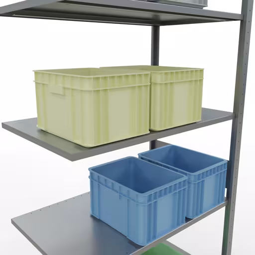 Immagine aggiuntiva dell'articolo Ripiano aggiuntivo, scaffale MULTIplus150 sistema a innesto, 3000 x 1000 x 600 mm (AxLxP), 7 ripiani, barre longitudinali, zincato dal ripiano aggiuntivo