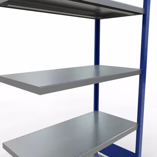 Figure n° 11 de l'article étagère complémentaire, étagère à étagères, système enfichable MULTIplus330, 2000 x 1000 x 500 mm, 5 étagères, RAL 5010 bleu gentiane/galvanisé du groupe de produits système enfichable de Schulte Lagertechnik