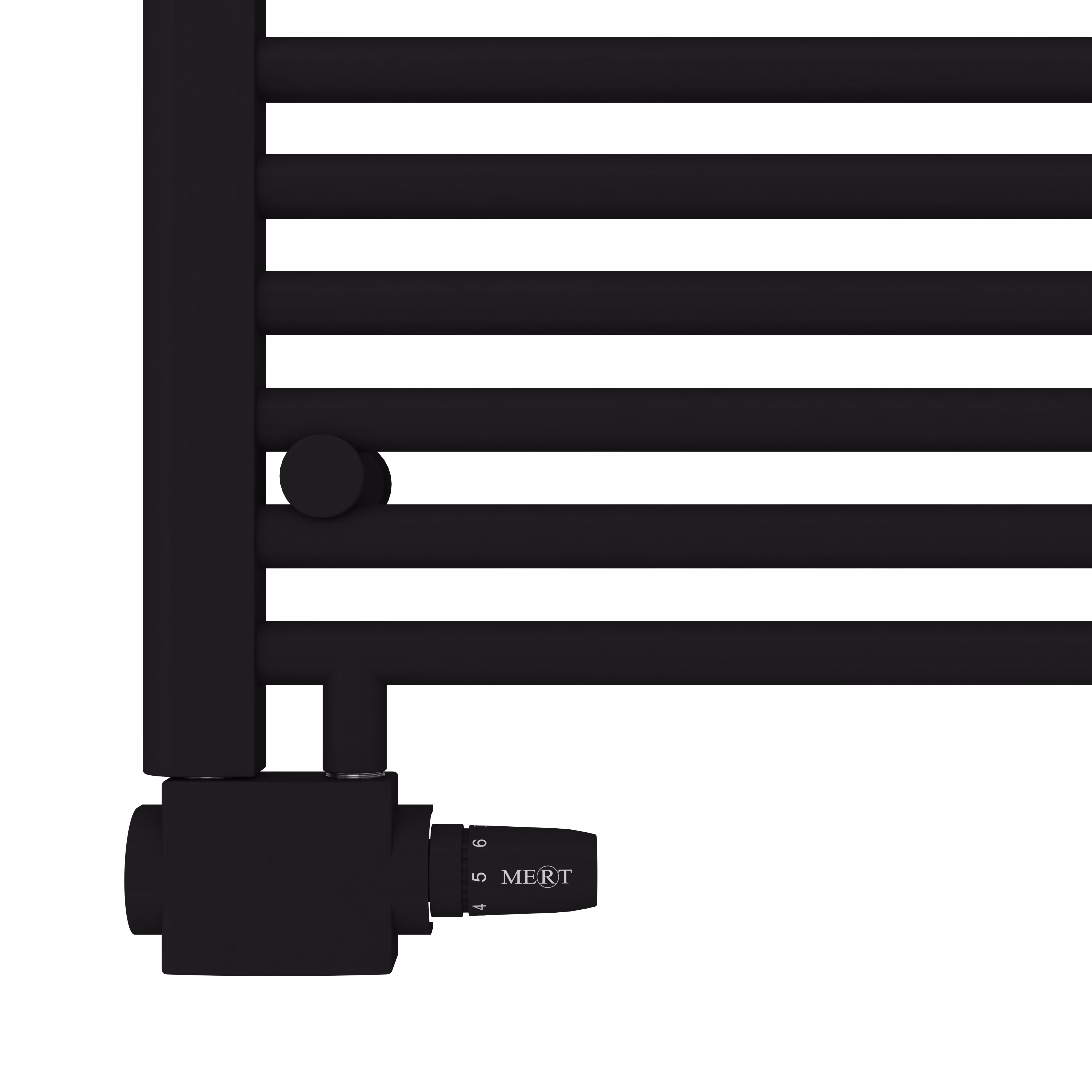 Radiateur de salle de bains MERT échange AU, noir, 800x550mm
