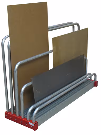 Étagère restante, 1000 x 480 x 1600 mm HxLxP, cadre RAL 3000 rouge feu/support galvanisé, 5 compartiments de 50 mm chacun, capacité de charge par compartiment 500 kg de Schulte Lagertechnik de la gamme de rayonnages à palettes