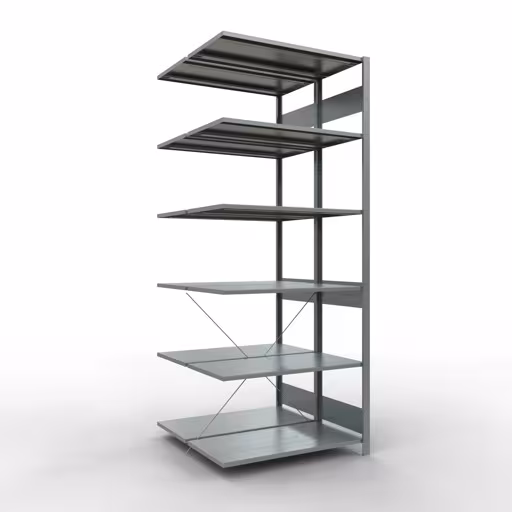 Figura n. 10 dell'articolo scaffale aggiuntivo, scaffale doppio, sistema di scaffali MULTIplus150, 2500 x 1000 x (2x500) mm (AxLxP), 2x6 ripiani, traversa, zincato del gruppo di prodotti scaffali della marca Schulte Lagertechnik
