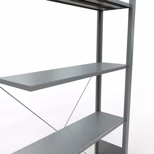 Rayonnage supplémentaire, étagère, système enfichable MULTIplus150, 2000 x 1000 x 300 mm, 5 étagères, traverse, galvanisé de la catégorie des étagères supplémentaires avec le GTIN 4004514202673 Rayonnage supplémentaire, étagère, système enfichable MULTIplus150, 2000 x 1000 x 300 mm, 5 étagères, galvanisé de la marque Schulte Lagertechnik de la gamme de produits du système enfichable