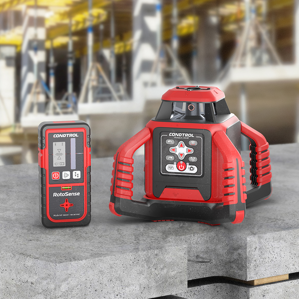 Horizontaler & vertikaler Rotationslaser mit ROTEM Laserstrahl Rotech HVR
