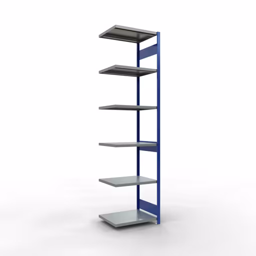 Figura n. 14 dell'articolo scaffale aggiuntivo, scaffale, sistema a innesto MULTIplus250, 3000 x 750 x 600 mm, 7 ripiani, RAL 5010 blu genziana/zincato/zincato del gruppo di prodotti sistema a innesto della marca Schulte Lagertechnik