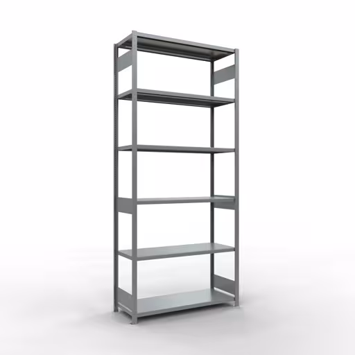 Figura n. 11 dell'articolo scaffale base, scaffale, sistema a innesto MULTIplus250, 3000 x 1300 x 500 mm (AxLxP), 7 ripiani, barre longitudinali, zincato del gruppo di prodotti sistema a innesto della marca Schulte Lagertechnik