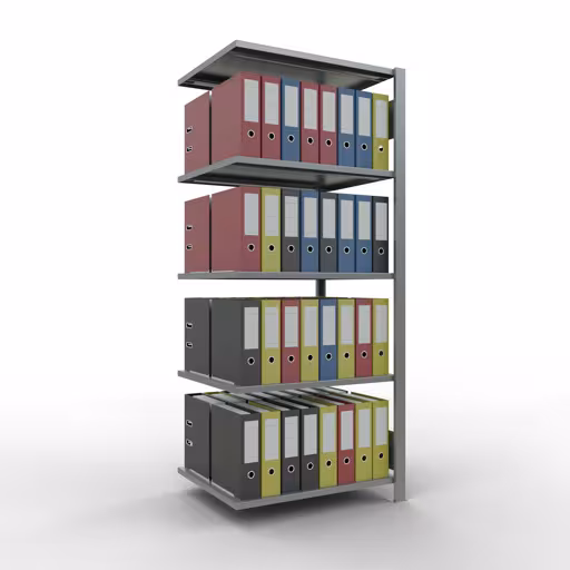 Rayonnage supplémentaire, rayonnage de bureau, système enfichable MULTIplus150, 1800 x 750 x 600 mm, 5 étagères, galvanisé, de Schulte Lagertechnik avec le numéro d'article : 17757