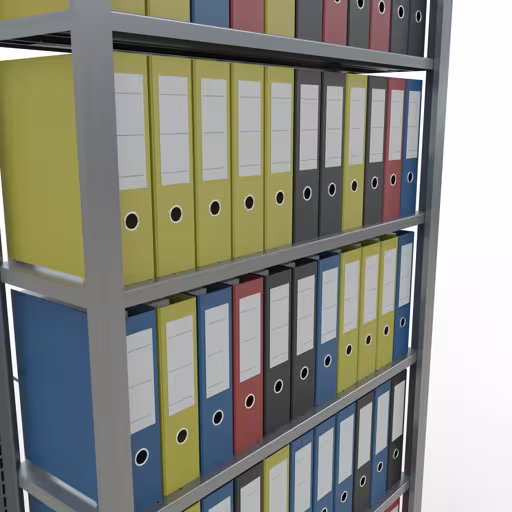Image supplémentaire de l'article Étagère Basic, étagère de bureau, système enfichable MULTIplus85, 2300 x 1000 x 300 mm (HxLxP), 7 étagères, galvanisées, en système enfichable