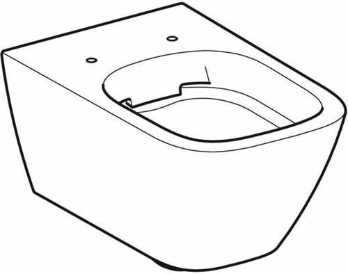Geberit Smyle, WC sospeso, angolare, incasso a parete, senza bordi, bianco