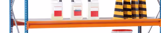 Ripiano aggiuntivo con truciolato, L 100, 2140 x 1200 mm, arancione/zincato, portata ripiano 950 kg della marca Schulte Lagertechnik dal programma degli scaffali a grande campata