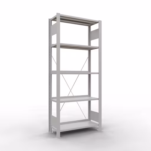 Figura n. 12 dell'articolo scaffale base, scaffale per ufficio, sistema a innesto MULTIplus85, 1800 x 750 x 300 mm, 5 ripiani, , , grigio chiaro del gruppo di prodotti scaffali per ufficio della marca Schulte Lagertechnik