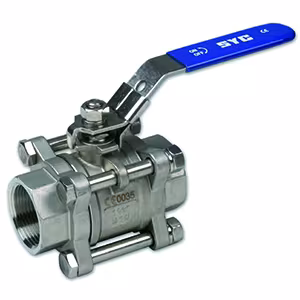 Robinet à boisseau sphérique Atusa en acier inoxydable 3 pièces 1/2 pouce (PN 63), passage intégral d'Atusa Robinet à boisseau sphérique Atusa en acier inoxydable 3 pièces, passage intégral PN63, robinets à boisseau sphérique et vannes d'arrêt, réf. IVB30063