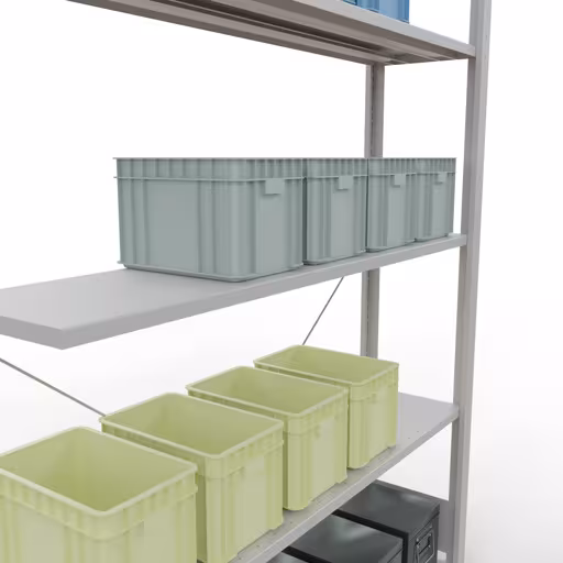 Ripiano aggiuntivo con sistema a innesto 2000x1300x300 mm, tipo 150 kg, grigio chiaro della marca Schulte Lagertechnik dalla gamma di prodotti Sistema a innesto