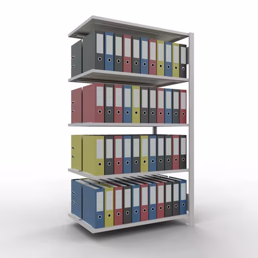 Figura n. 15 dell'articolo scaffali componibili, scaffali per ufficio, sistema a innesto MULTIplus150, 1800 x 1000 x 600 mm, 5 ripiani, , , grigio chiaro del gruppo di prodotti scaffali per ufficio della marca Schulte Lagertechnik