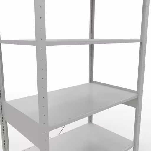 Étagère de base, étagère, système enfichable MULTIplus150, 2500 x 1000 x 600 mm, 6 étagères, RAL 7035 gris clair de Schulte Lagertechnik de la catégorie système enfichable