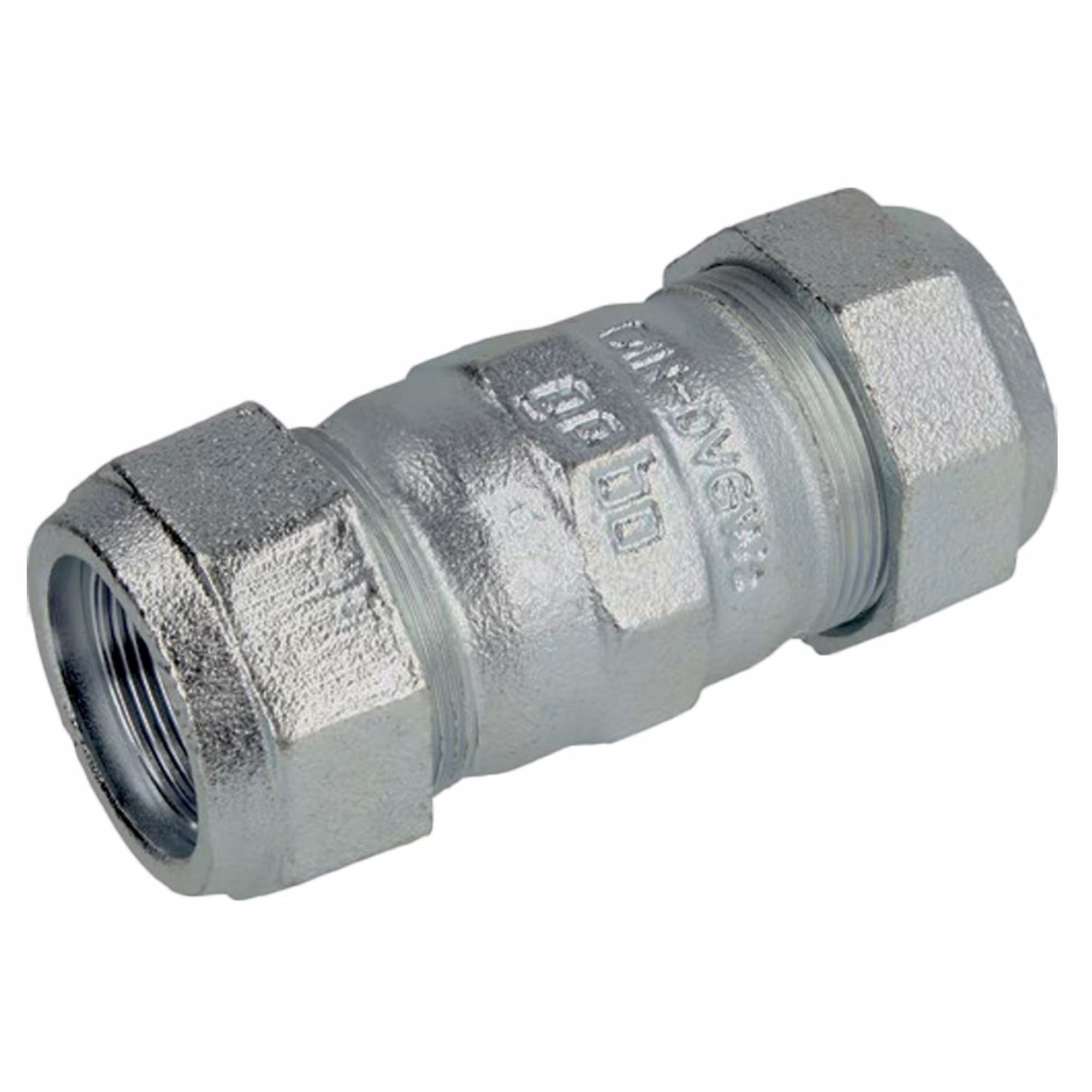 Connettore a fascetta originale Gebo TypeO per tubo in acciaio, raccordo a compressione zincato, articolo n. 01.150.02.00